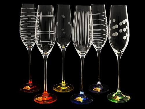 Набор разноцветных бокалов для шампанского «Celebration»