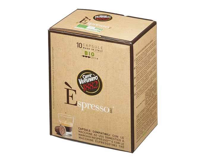 

Кофе в капсулах Caffe Vergnano 1882 Espresso Bio 100% Arabica, 10 капсул для кофемашин Nespresso (Верньяно)