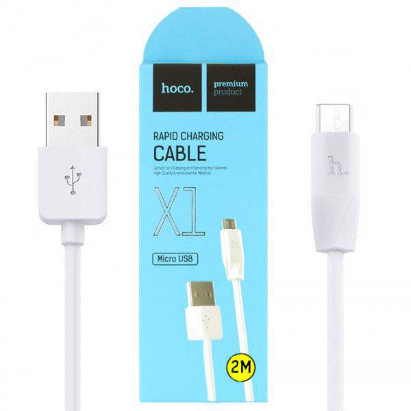 Кабель USBMicro-USB 24А HOCO X1 200 см Белый
