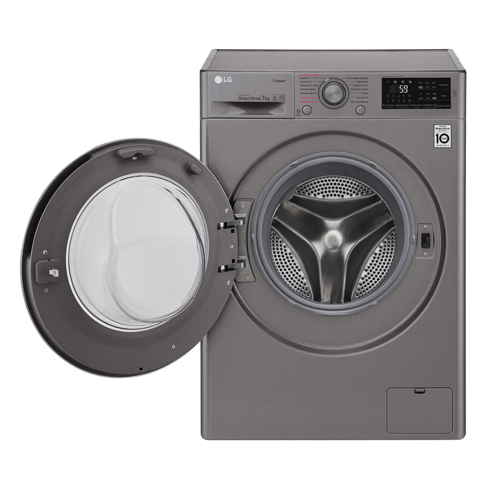 Узкая стиральная машина LG с функцией пара Steam F2J6HS8S
