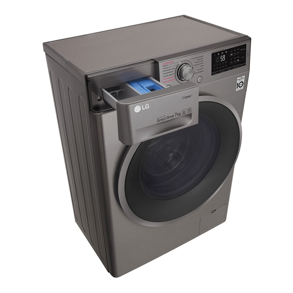 Узкая стиральная машина LG с функцией пара Steam F2J6HS8S