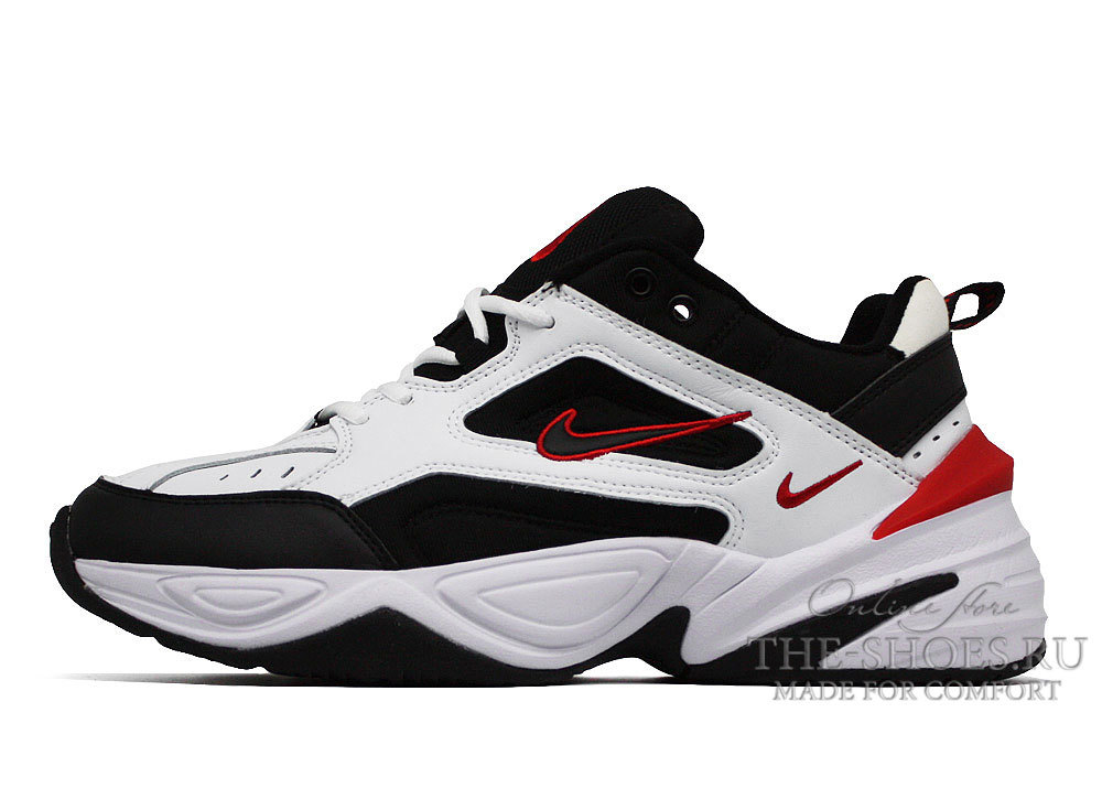 nike m2k tekno black red