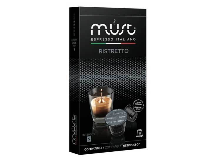 

Кофе в капсулах Must Ristretto, 10 капсул для кофемашин Nespresso (Маст)