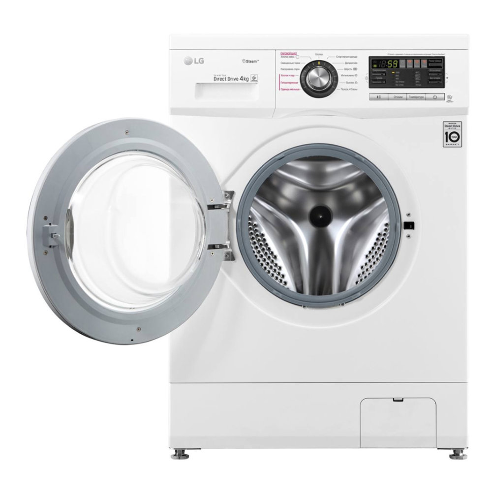 Узкая стиральная машина LG с функцией пара Steam F1096SDS3