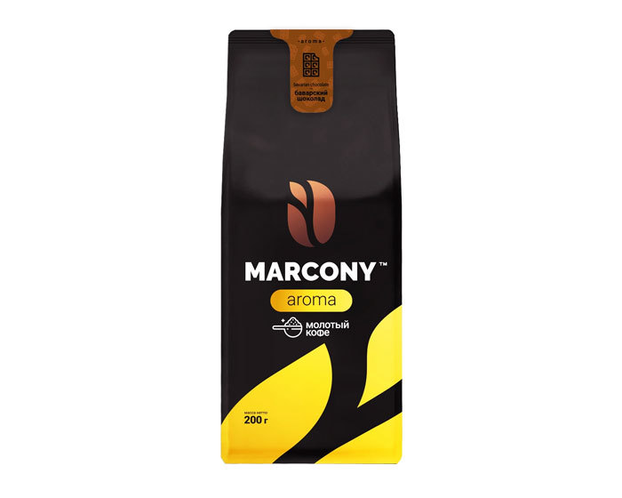 

Кофе молотый Marcony Aroma со вкусом Баварского шоколада, 200 г (Маркони)