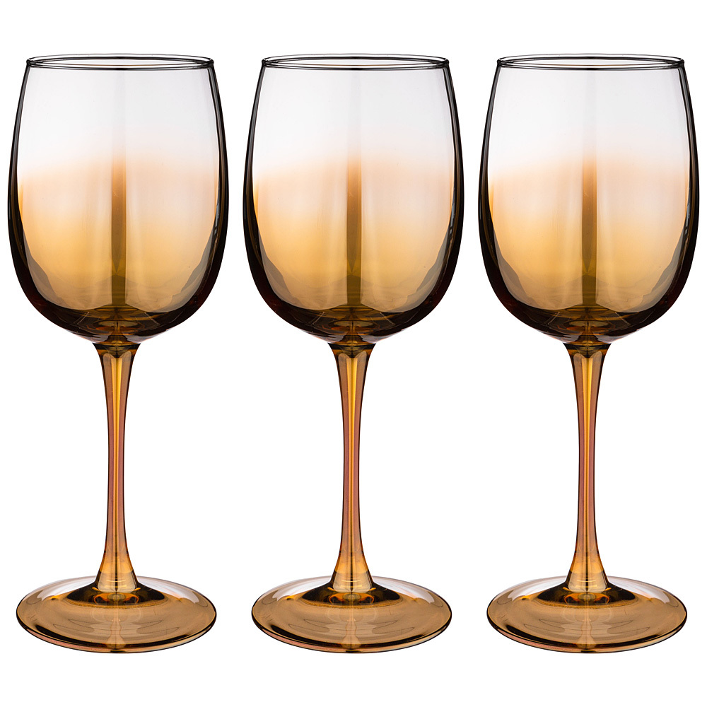 Набор бокалов для белого вина из 3 шт. "Медовый омбре", 420 мл