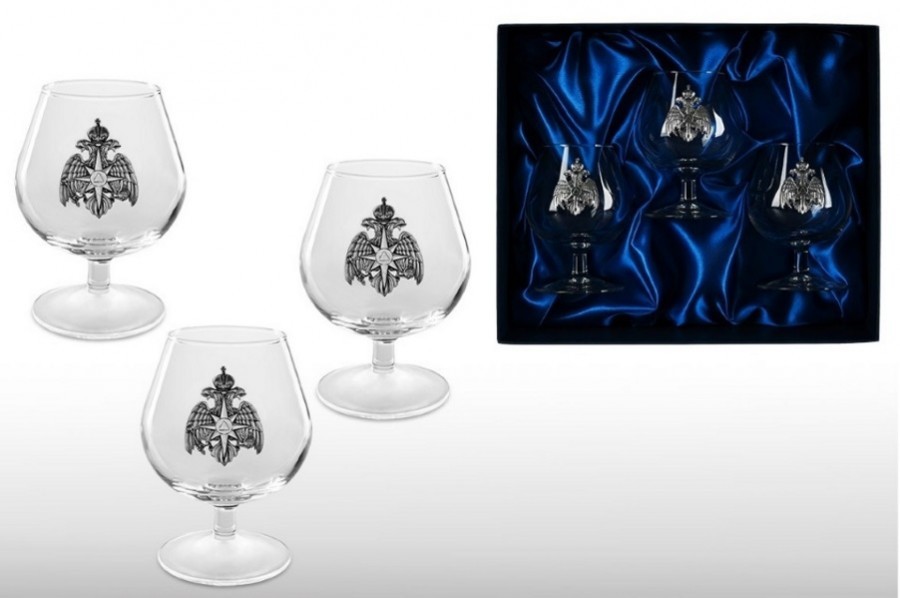 Подарочный набор стаканов для коньяка «Стандарт МЧС»