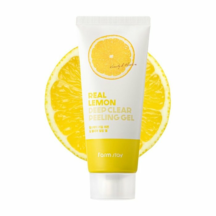 Пилинг-скатка для лица с экстрактом лимона Farmstay Real Lemon Deep Clear Peeling Gel