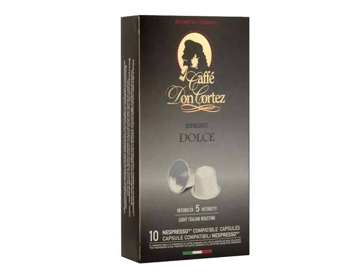 

Кофе в капсулах Carraro Don Cortez Dolce, 10 капсул для кофемашин Nespresso (Карраро)