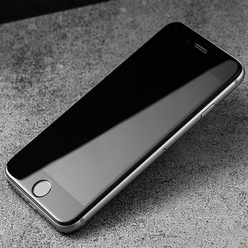 Защитное гибкое стекло Ceramics Matte Film для iPhone 6, 6s, 7, 8 (Матовое) (Черная рамка)