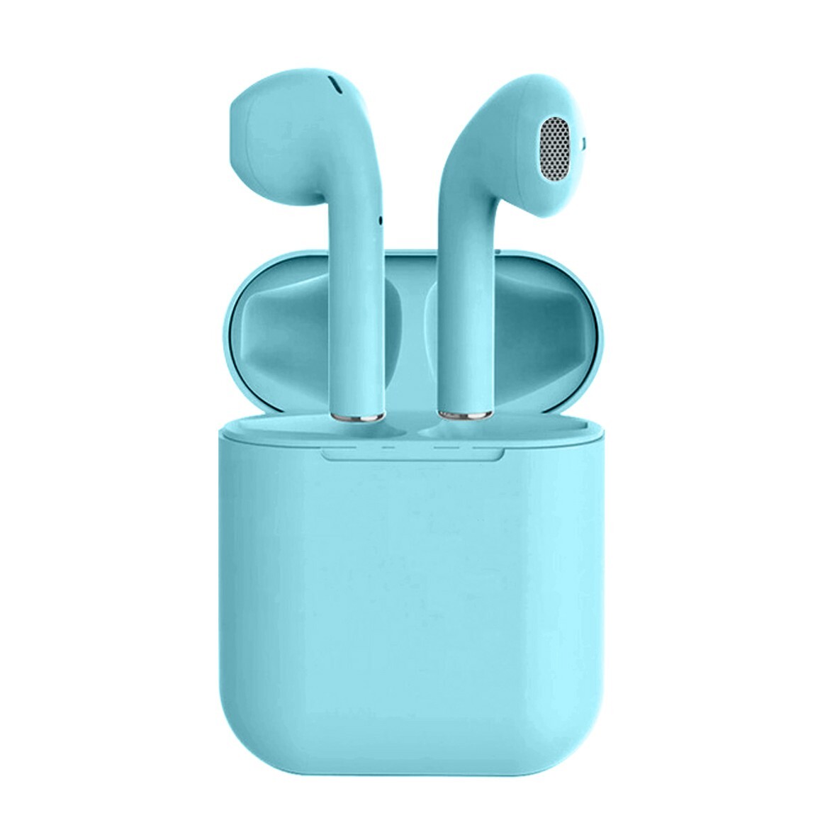 Беспроводные Bluetooth-наушники с зарядным кейсом Macaron inPods 12 (Голубой)