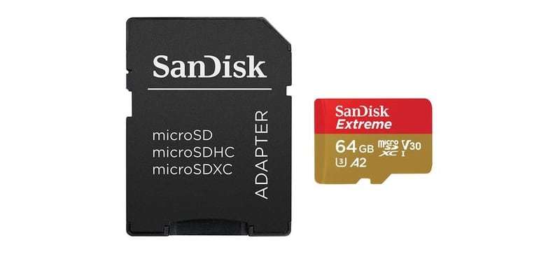 Карта памяти microsdxc 256gb sandisk class 10 uhs i a2 c10 v30 u3 extreme pro