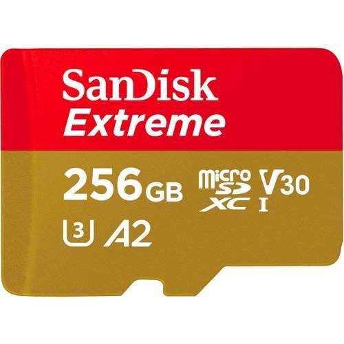 

Карта памяти microSDXC SanDisk 256GB Class 10 UHS-I A2 C10 V30 U3 Extreme